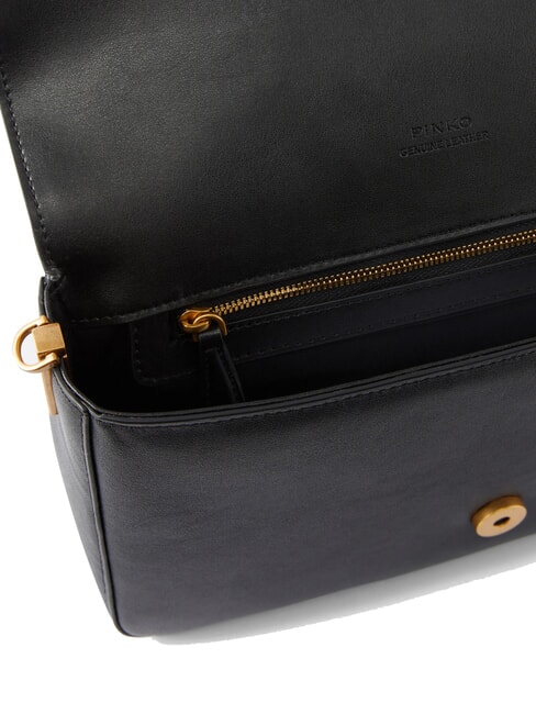 LOVE ONE Borsa a tracolla in pelle nero-antique gold - Borse Donna