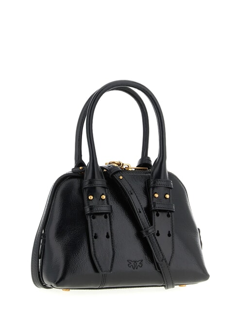 BOWLING Borsa dome piccola in pelle nero-antique gold - Borse Donna