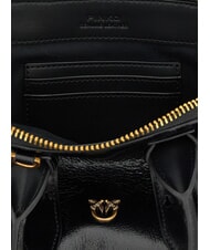 PINKO BOWLING Borsa dome piccola in pelle nero-antique gold - Borse Donna - 4