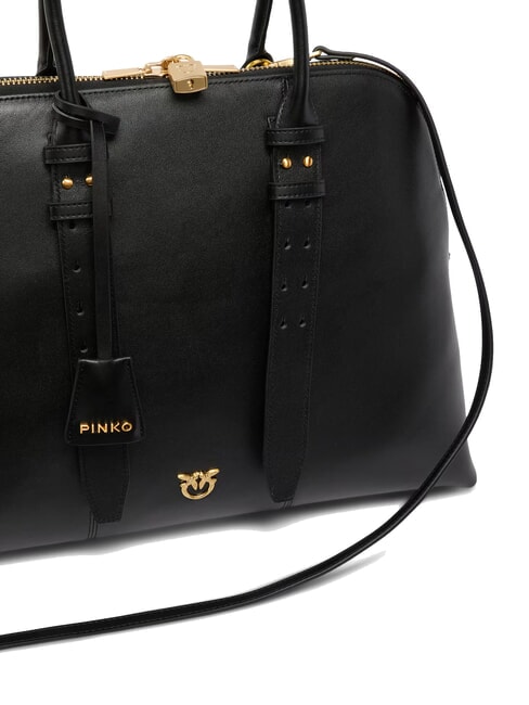 BOWLING Borsa dome in pelle con tracolla nero limousine - matt gold - Borse Donna