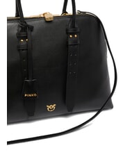 PINKO BOWLING Borsa dome in pelle con tracolla nero limousine - matt gold - Borse Donna - 3