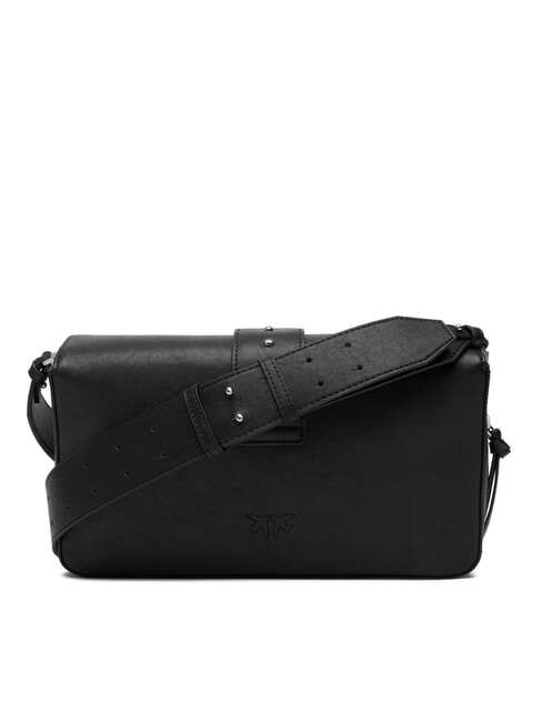 LOVE ONE Borsa a spalla in pelle nero limousine - matt silver - Borse Donna