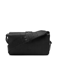 PINKO LOVE ONE Borsa a spalla in pelle nero limousine - matt silver - Borse Donna - 4