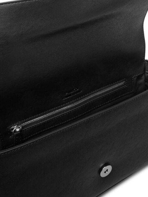 LOVE ONE Borsa a spalla in pelle nero limousine - matt silver - Borse Donna