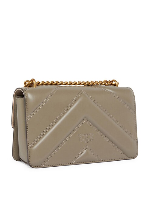 LOVE ONE MINI Borsa in pelle a tracolla noce-antique gold - Borse Donna