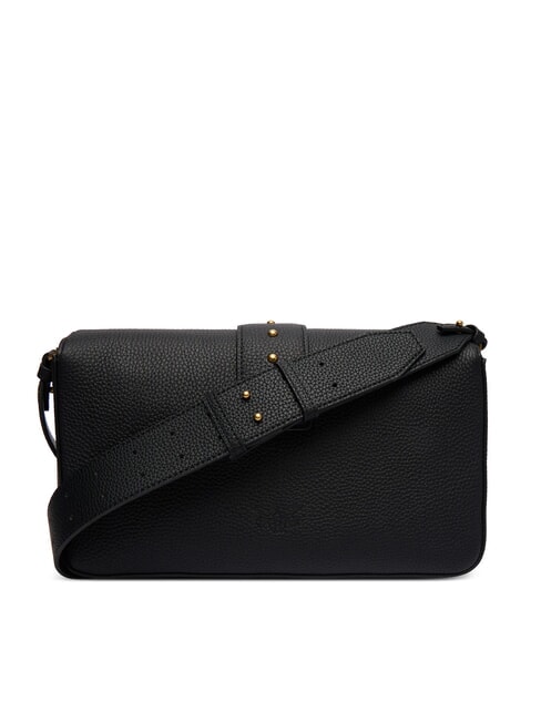 LOVE ONE Borsa a spalla in pelle con flap nero-antique gold - Borse Donna