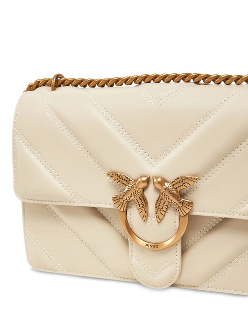 LOVE ONE CLASSIC Borsa in pelle a tracolla bianco seta-antique gold - Borse Donna