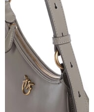 PINKO HALF MOON Borsa a spalla in pelle noce-antique gold - Borse Donna - 3
