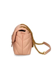 PINKO LOVE PUFF MINI Borsa tracolla mini in nappa rosa toast-antique gold - Borse Donna - 3