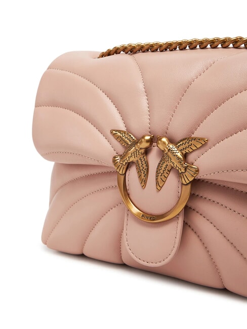 LOVE PUFF CLASSIC Borsa in nappa a tracolla cipria-antique gold - Borse Donna