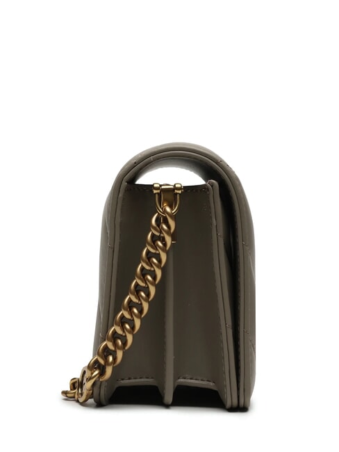 LOVE CLICK Borsa mini in pelle trapuntata noce-antique gold - Borse Donna