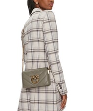 PINKO LOVE CLICK Borsa mini in pelle trapuntata noce-antique gold - Borse Donna - 5