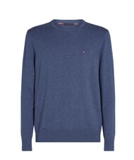 TOMMY HILFIGER TH Maglione a girocollo micro logo aegean sea heather - Maglie Uomo - 4