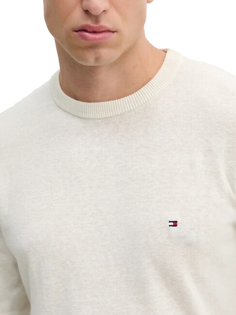 TH Maglione girocollo misto lino ivory petal - Maglie Uomo