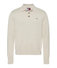 TOMMY HILFIGER TH JEANS Maglione con colletto e bottoni newsprint - Maglie Uomo - 4