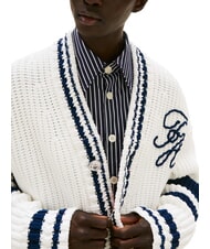 TOMMY HILFIGER TH Cardigan in cotone con bottoni ecru - Maglie Uomo - 3