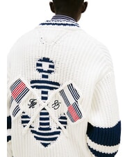 TOMMY HILFIGER TH Cardigan in cotone con bottoni ecru - Maglie Uomo - 4