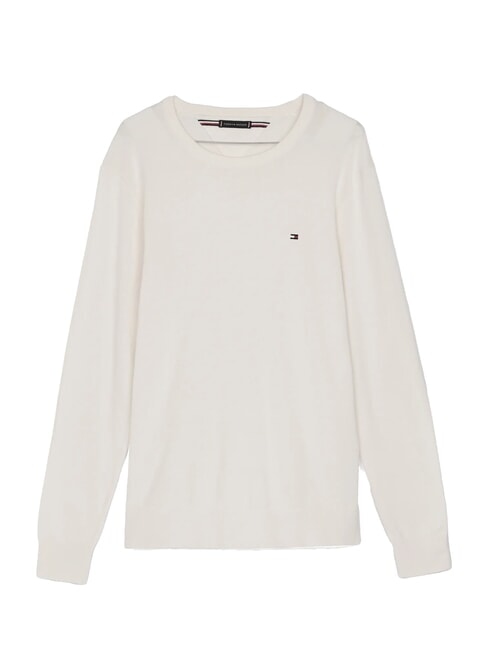 TH Maglione a girocollo micro logo ivory petal - Maglie Uomo