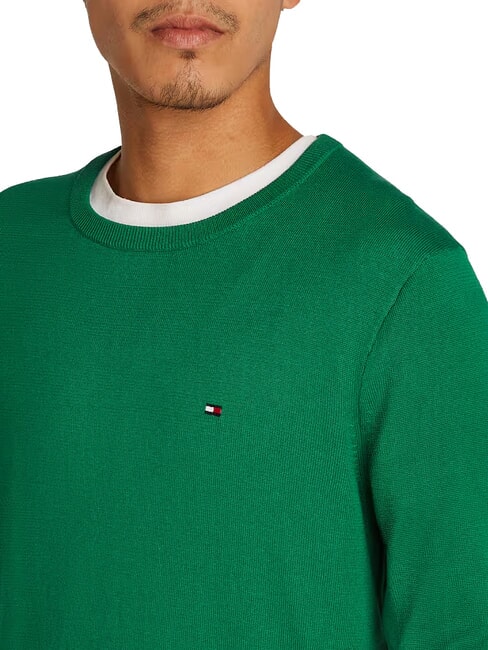 TH Maglione a girocollo micro logo nouveau green - Maglie Uomo