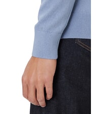 TOMMY HILFIGER TH Maglione a girocollo micro logo vessel blue heather - Maglie Uomo - 4