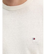 TOMMY HILFIGER TH Maglione girocollo misto lino ivory petal - Maglie Uomo - 4