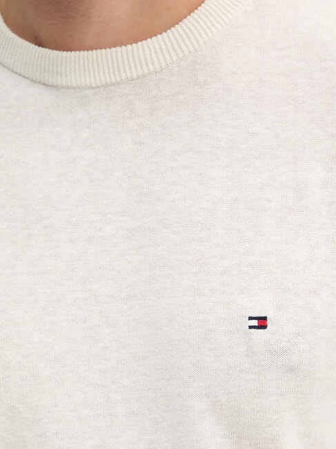 TH Maglione girocollo misto lino ivory petal - Maglie Uomo