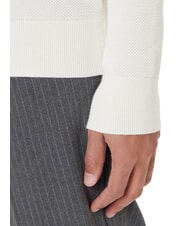 TOMMY HILFIGER TH Maglione girocollo a nido d'ape ivory petal - Maglie Uomo - 4