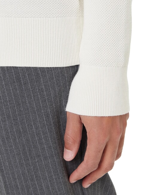 TH Maglione girocollo a nido d'ape ivory petal - Maglie Uomo