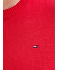 TOMMY HILFIGER TH JEANS Maglione a girocollo in cotone bright vermillion - Maglie Uomo - 4