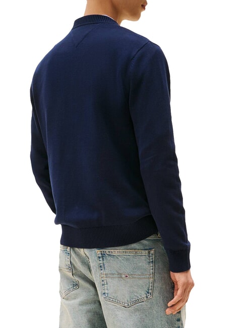 TH JEANS Maglione a girocollo in cotone dark night navy - Maglie Uomo