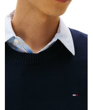 TOMMY HILFIGER TH JEANS Maglione a girocollo in cotone dark night navy - Maglie Uomo - 3