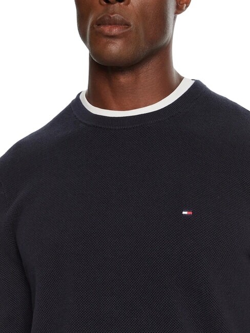 TH Maglione girocollo a nido d'ape desert sky - Maglie Uomo