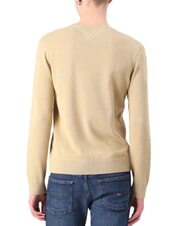 TOMMY HILFIGER TH JEANS Maglione a girocollo in cotone relic tan - Maglie Uomo - 2