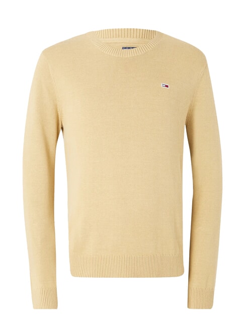 TH JEANS Maglione a girocollo in cotone relic tan - Maglie Uomo