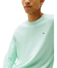 TOMMY HILFIGER TH JEANS Maglione a girocollo in cotone spring mint - Maglie Uomo - 3