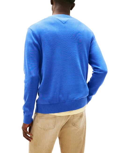 TH JEANS Maglione a girocollo in cotone tempo blue - Maglie Uomo