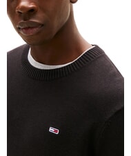 TOMMY HILFIGER TH JEANS Maglione a girocollo in cotone black - Maglie Uomo - 3