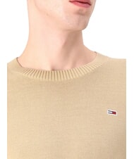 TOMMY HILFIGER TH JEANS Maglione a girocollo in cotone relic tan - Maglie Uomo - 3