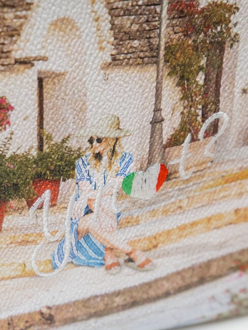 YESBAG Borsa a spalla con tasca puglia summer - Borse Donna