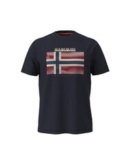 NAPAPIJRI S-LARI T-Shirt in cotone blu marine - T-shirt Uomo - 3