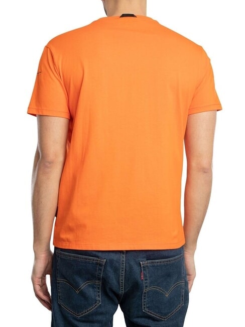 S-BADGE T-Shirt in cotone orange red - T-shirt Uomo