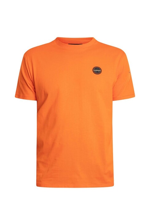 S-BADGE T-Shirt in cotone orange red - T-shirt Uomo