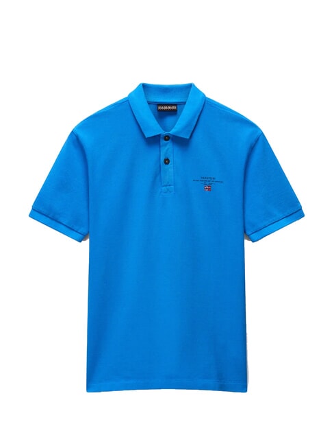 ELBAS JERSEY Polo cotone micrologo french blue - Polo Uomo