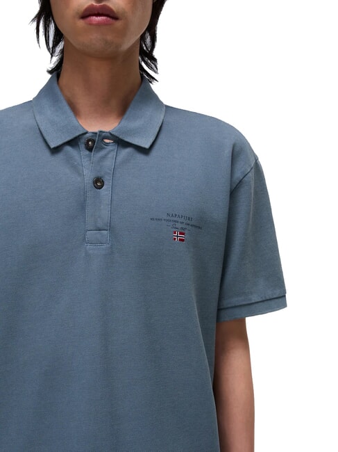 ELBAS JERSEY Polo cotone micrologo stormy weat - Polo Uomo