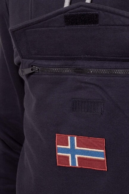 BURGEE Felpa con cappuccio black 041 - Felpe Uomo