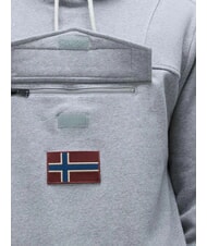 NAPAPIJRI BURGEE Felpa con cappuccio medium grey melange - Felpe Uomo - 4