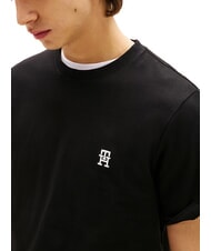 TOMMY HILFIGER TH T-shirt monogram logo black - T-shirt Uomo - 3