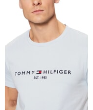TOMMY HILFIGER TH T-shirt manica corta stampa logo breezy blue - T-shirt Uomo - 3
