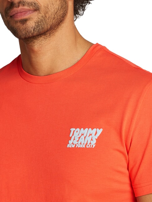 TH JEANS T-shirt a maniche corte bright vermillion - T-shirt Uomo