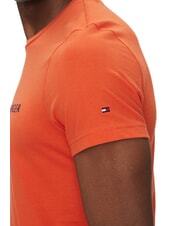 TOMMY HILFIGER TH T-shirt manica corta stampa logo brilliant orange - T-shirt Uomo - 4